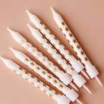 Свечи Стильный микс, Металлик, 0,75*8 см, 10 шт. с держат., 802962