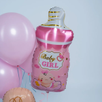 Шар (29''/74 см) Фигура, Бутылочка для девочки, Розовый, 1 шт., 24763