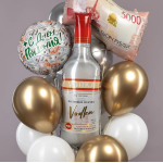 Шар (37''/94 см) Фигура, Бутылка, Водка для настоящих мужчин, 1 шт. в уп., 27276