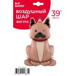 Шар 3D (39''/99 см) Бульдог в колпачке, 1 шт. в уп., 26600