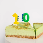 Свеча Цифра, 1 Динозаврик, 3,5*4,5 + 2,5 см, 1 шт. с держат., 639271