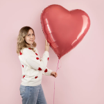 Шар (36''/91 см) Сердце, Кармин, 1 шт. в уп., 226665