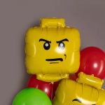 Шар (27''/69 см) Фигура, Конструктор Улыбка, Желтый, 1 шт. в уп., 26160P