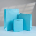 Пакет подарочный, 210гр, Классика, Голубой, 42*31*12 см, 1 шт., 504744