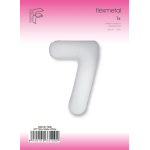 Шар (40''/102 см) Цифра, 7 Slim, Белый, Матовый, 1 шт. в уп., B901917MB