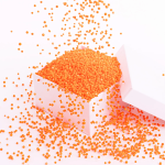 Шарики пенопласт, Оранжевый, 2-4 мм, 10 гр., 521345
