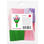 Шар с клапаном (17''/43 см) Мини-фигура, Тюльпаны, 5 шт. в уп. (цв.этик.), 26780S5