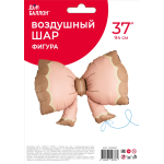 Шар (37''/94 см) Фигура, Бант, Розовый, Сатин, 1 шт. в уп., 25105P