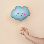 Шар (11''/28 см) Мини-фигура, Облако, Светло-голубой, Матовый, 1 шт., 902842MAB