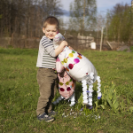 Шар 3D (31''/79 см) Ходячая Фигура, Лама Альпака, Белый, 1 шт., R944W