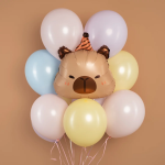 Шар (24''/61 см) Фигура, Капибара в колпачке, 1 шт., 26404