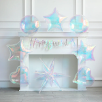 Шар 3D (26''/66 см) Звезда, Составная, Прозрачный, Хамелеон, 1 шт. в уп., 23961