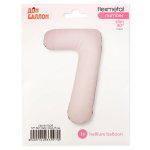 Шар (40''/102 см) Цифра, 7 Slim, Пыльная роза, Сатин, 1 шт. в уп., C901917SDR