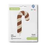 Шар (35''/89 см) Фигура, Леденец трость, Шоколадный/Кремовый, Сатин, 1 шт. в уп., G72235-P