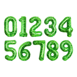 Шар (40''/102 см) Цифра, 8 Пиксели, Зеленый, 1 шт. в уп., 26908