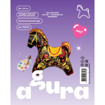 Шар (32''/81 см) Фигура, Лошадка Золотая роспись, 1 шт. в уп., 943135