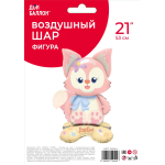 Шар 3D (21''/53 см) Фигура на подставке, Лисенок, 1 шт. в уп., 24544