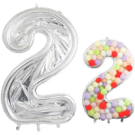 Шар (65''/165 см) Цифра, 2 Каркасная, 1 шт. в уп., 131372