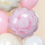 Шар (19''/48 см) Цветок, Камелия, Розовый, 1 шт. в уп., 27562P