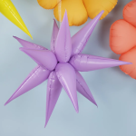 Шар 3D (26''/66 см) Звезда, Составная, Светло-сиреневый, Макарунс, 1 шт. в уп., 23567