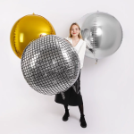 Шар 3D (60''/152 см) Сфера, Серебро, 1 шт. в уп., 24009