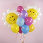 Шар (36''/91 см) Цветок, Ромашка Солнышко, 1 шт., 23377