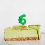 Свеча Цифра, 6 Динозаврик, 3,5*4,5 + 2,5 см, 1 шт. с держат., 639276