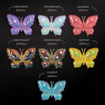 Шар (39''/99 см) Фигура, Бабочка (надув воздухом), Зеркальный, Хамелеон, 1 шт. в уп., 24977