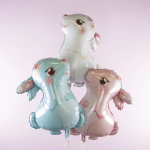 Шар (28''/71 см) Фигура, Милый зайка, Белый, 1 шт., 23207