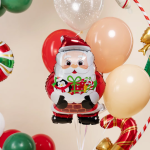 Шар (26''/66 см) Фигура, Дед Мороз с подарками, 1 шт. в уп., 26919