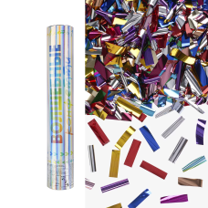 Пневмохлопушка (12/30 см), Волшебное конфетти, Прямоугольники фольга, Ассорти, 1 шт., 723003