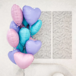 Шар (19''/48 см) Сердце, Лаванда, 1 шт., 221325