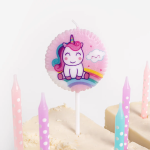 Набор свечей Фигура, Нежный единорог, Ассорти, Макарунс, 0,5*6 + 6 см, 7 шт. с держат., 639246