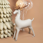 Шар (49''/124 см) Фигура 3D, Олень, Бежевый, Сатин, 1 шт. в уп., 26794