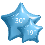 Шар (30''/76 см) Звезда, Холодный голубой, 1 шт. в уп., 753248