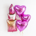 Шар (19''/48 см) Сердце, Розовый пион, 1 шт., 757994