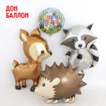 Шар (30''/76 см) Фигура, Лесной Енот, 1 шт. в уп., 35176-P