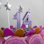 Свеча Цифра, 1 Чистая линия, на шпажке, Сиреневый, 4,7*6,7 + 7 см, 1 шт. с держат., 802791