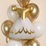 Шар (28''/71 см) Фигура, Платье Принцессы, Сатин, 1 шт., 27729