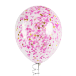 Конфетти купаж, Круг, фольга и тишью, Розовый микс, Металлик, 1 см, 50 г., 6015244