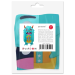 Шар с клапаном (17''/43 см) Мини-фигура, Монстрик Лукас, Бирюзовый, 5 шт. в уп. (цв.этик.), 11011S5