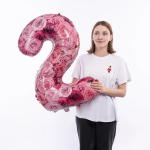 Шар (34''/86 см) Цифра, 2 Симфония роз, Фуше, 1 шт. в уп., 131362