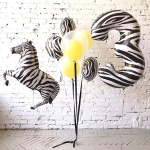 Шар (42''/107 см) Фигура, Зебра, Черный, 1 шт., 901626N