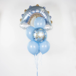 Шар (31''/79 см) Фигура, Радуга для мальчика, Голубой, 1 шт., G72151