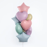 Шар (18''/46 см) Сердце, Нежная мята, Сатин, 1 шт., 27182