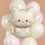 Шар (28''/71 см) Фигура, Кошечка с бантиком, 1 шт., 27548