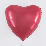Шар (18''/46 см) Сердце, Ягодная помада, Сатин, 1 шт., 180000SLSK