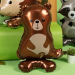 Шар 3D (21''/53 см) Фигура на подставке, Лесной Медведь, 1 шт. в уп., 23851