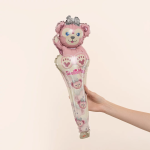 Шар ручной, с клапаном (24''/61 см) Фигура, Мишка с бантиком, 5 шт. в уп. (цв.этик.), 27090S5