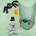 Шар 3D (58''/147 см) Фигура на подставке, Привидение в цилиндре, 1 шт. в уп., 24355